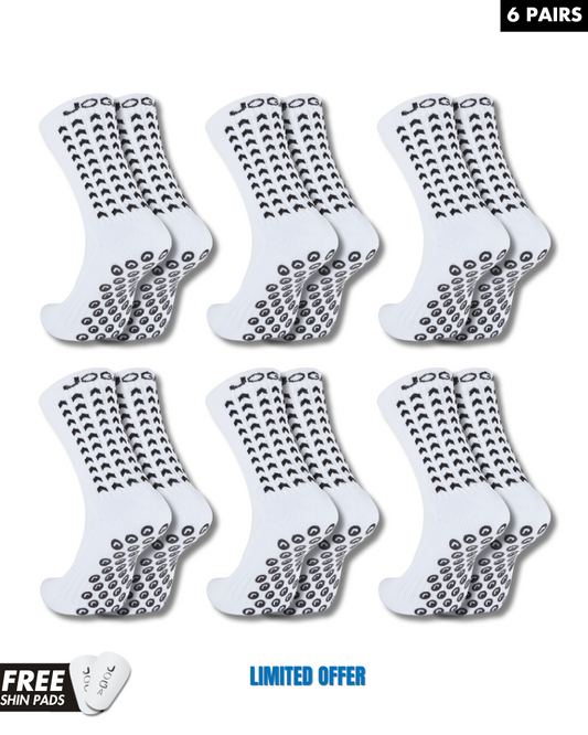 Paquete exclusivo de 6 pares - calcetines de agarre 2.0 blanco