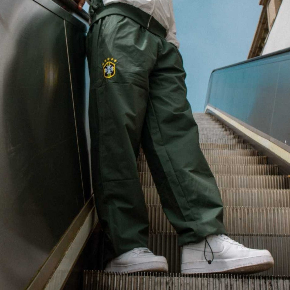 JOGA Brazil Tracksuit Bottoms front view in Brazil-inspired colourway