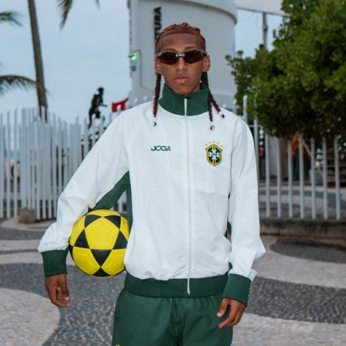 JOGA Brazil Tracksuit Top side view on model