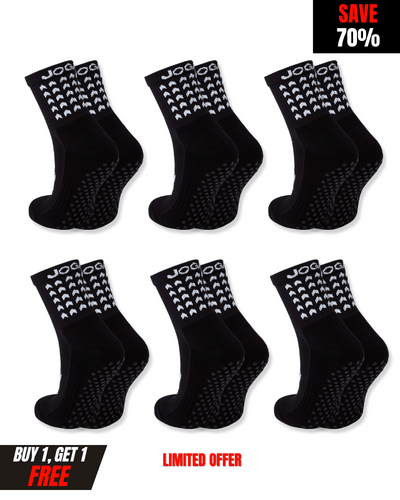 Exclusive 6 Pair Bundle - Starz Grip Socks Black