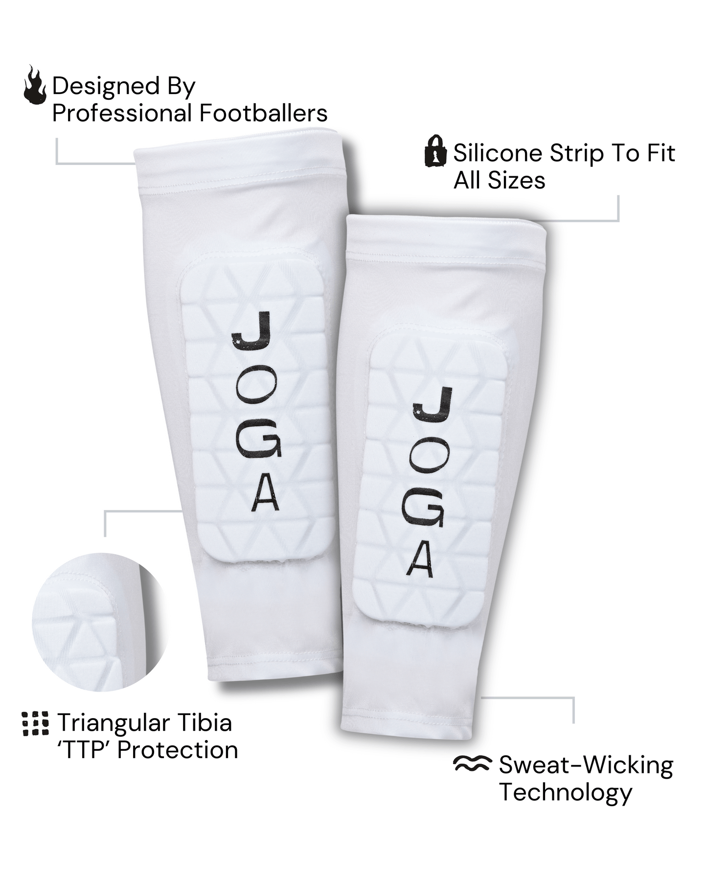 Shin Pad Sleeve - White