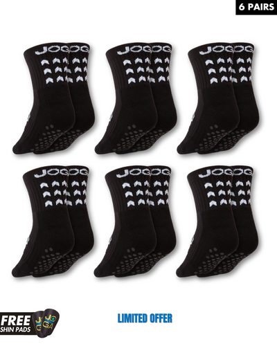Exclusive 6 Pair Bundle - Starz Grip Socks Black
