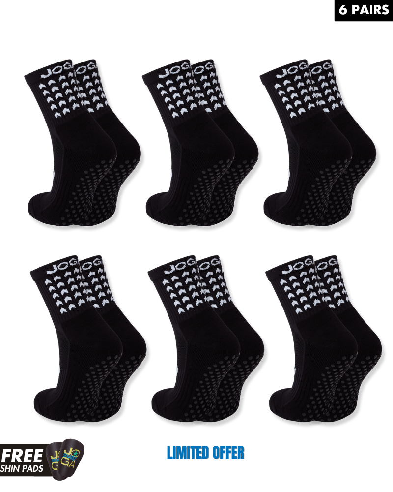 Exclusive 6 Pair Bundle - Starz Grip Socks Black