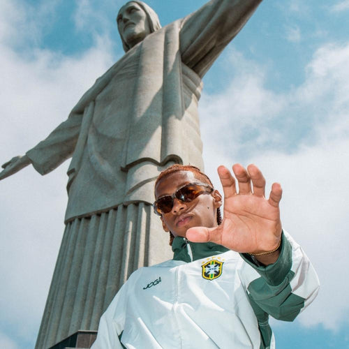 Brazil Tracksuit Top paired with matching bottoms full set