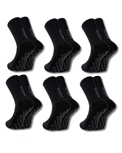 Exclusive 6 Pair Bundle - Pro Grip Socks Black