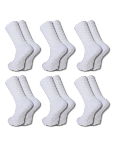 Exclusive 6 Pair Bundle - Performance Grip Socks 2.0 Whiteout