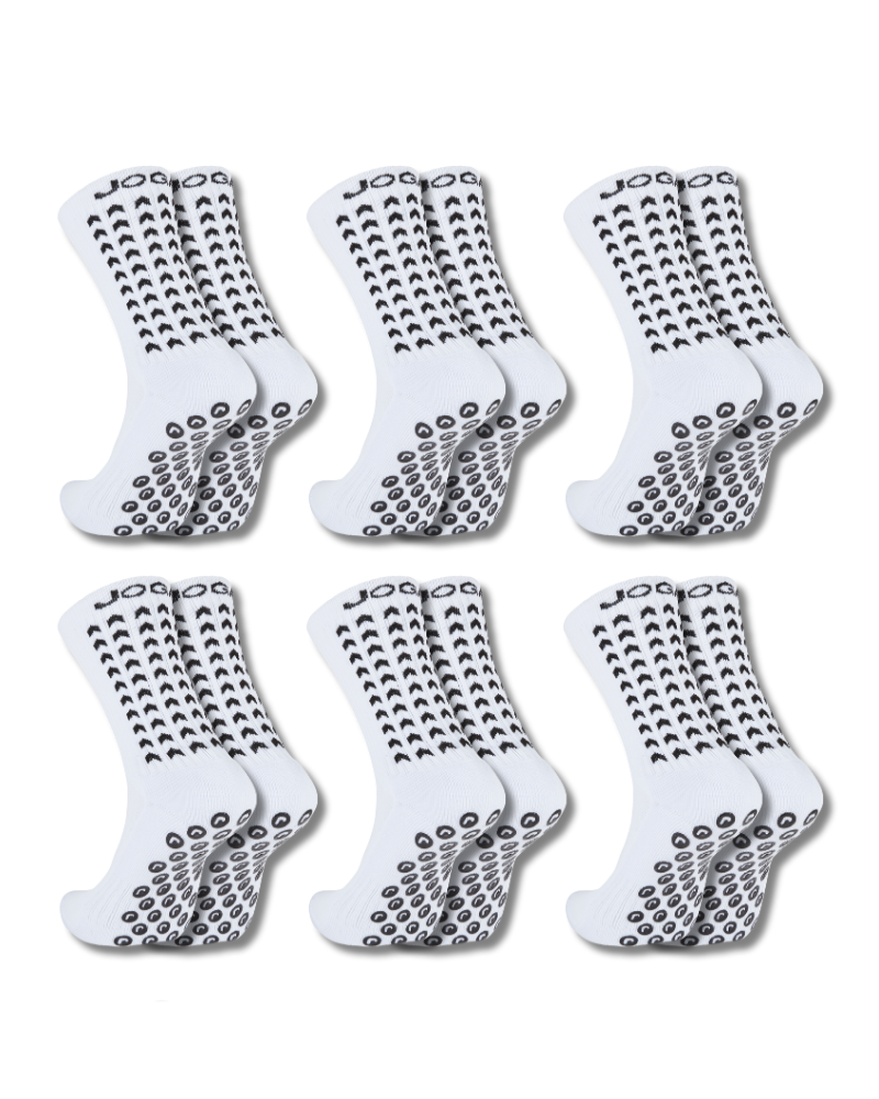 Exclusive 6 Pair Bundle - Performance Grip Socks 2.0 White