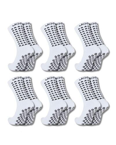 Exclusive 6 Pair Bundle - Performance Grip Socks 2.0 White