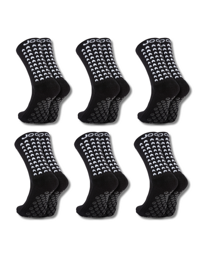 Exclusive 6 Pair Bundle - Performance Grip Socks 2.0 Black