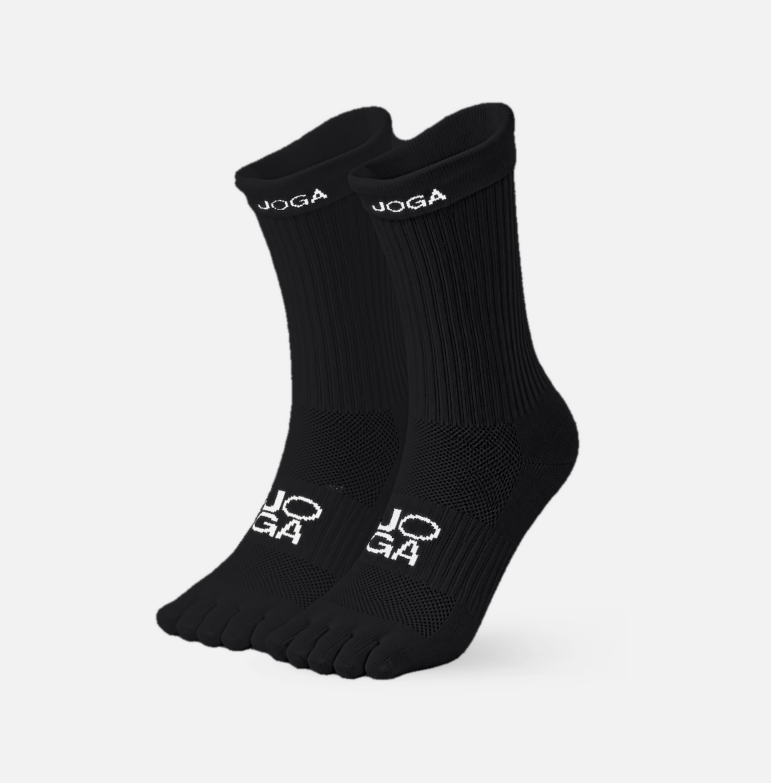 JOGA Barefoot Grip Socks in Black, same pose as White